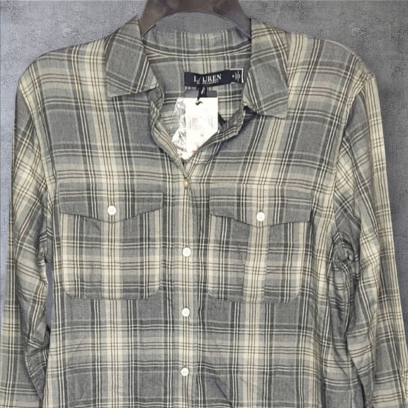 Ralph Lauren Gray Flannel Women's Medium - Picture 2 of 7